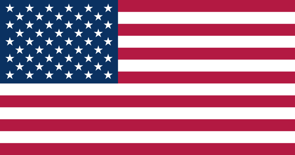 A bandeira icônica dos Estados Unidos da América