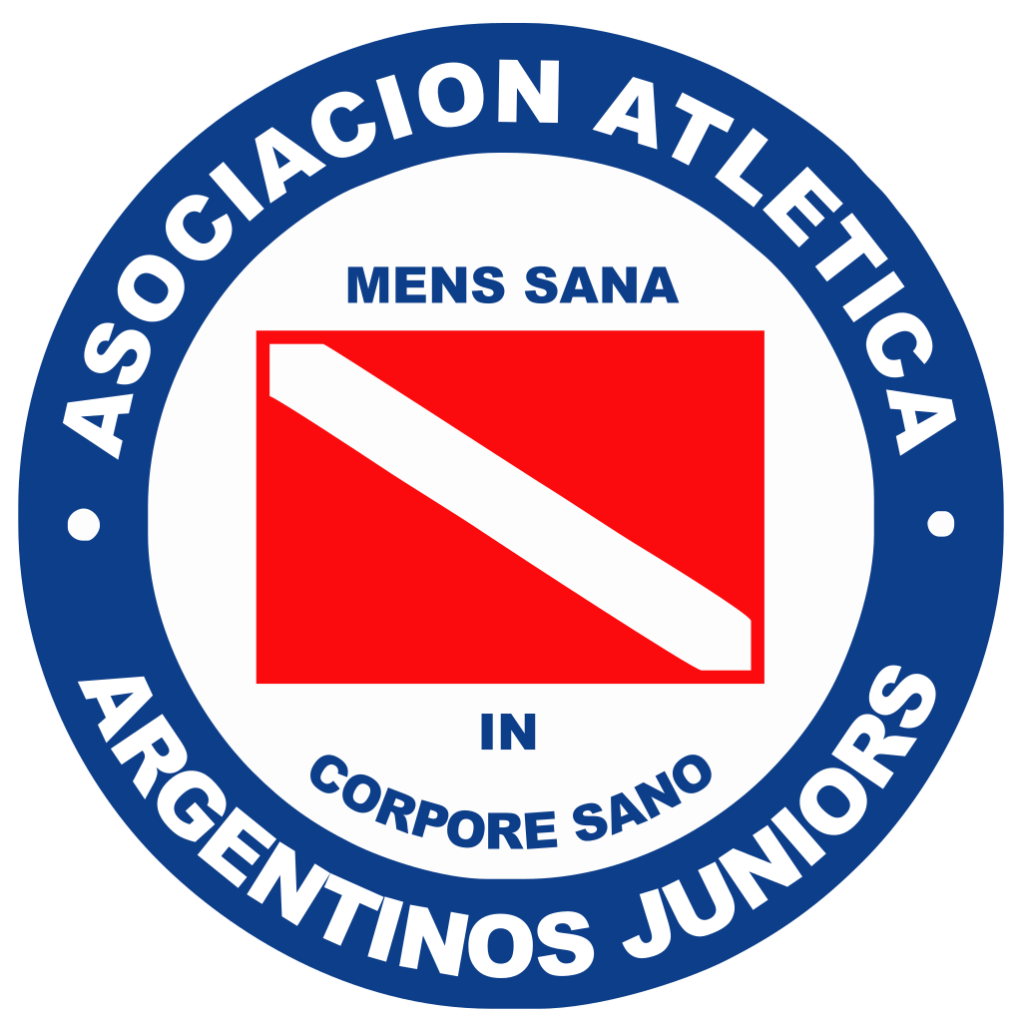 O logotipo do time de futebol Argentinos Juniors.