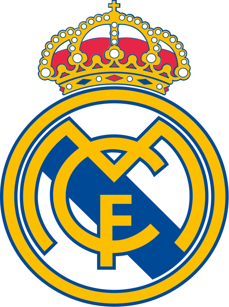 O emblema do Real Madrid simboliza seu vasto passado.