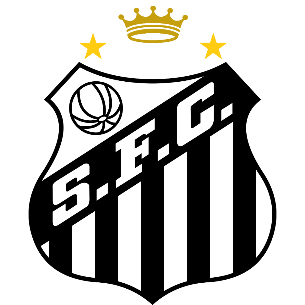 O logotipo icônico do time de futebol do Santos